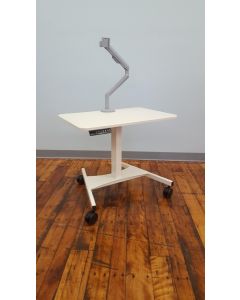 StableRise Cart with 16" x 26" Surface and Monitor Arm
