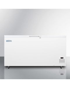Summit Appliance EL51LT 67" AccuCold Commercial Chest Freezer with 15.5 cu. ft. Capacity, Digital Thermostat, Factory Installed Lock, Casters and Manual Defrost in White