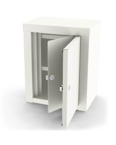 UMF Medical 7781-QUIET-WHITE Double Lock Narcotic Cabinet with Two Door and Two Shelves