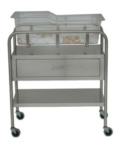 UMF Medical SS8525 Stainless Steel Bassinet with Basket and Mattress