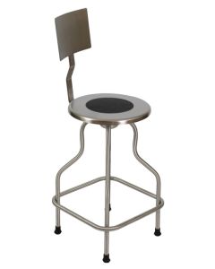 UMF Medical SS6700NC Stainless Steel Stool with Back, Non-Corrosive Model