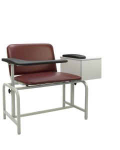 Winco 2574 XL Padded Vinyl Blood Drawing Chair, with Drawer