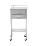 Blickman George Anesthesia Utility Table with Shelf, 2 Drawers, 227754000