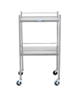 Blickman 7852SS Allen Two Shelf Utility Cart with Guard Rail on Sides, 257852000