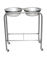 Blickman 7808SS-HB Snyder Double Basin Solution Stand with H-Brace, 727808100