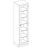 Blickman Built-In High Cabinet with 5 Adjustable Shelves