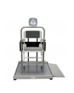 Health o meter Digital Wheelchair Ramp Scale with Fold Away Seat, Standard Weight (lb/kg), 2500CKL-BT