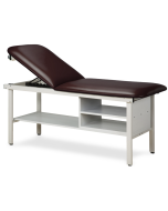 Clinton 3030 Alpha Series Treatment Table with Shelving and Backrest