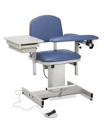 Clinton Power Series Blood Drawing Chair with Padded Flip Arm and Drawer
