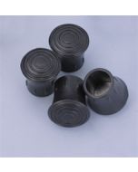 Blickman CT100 Black Rubber Tips, 1" Diameter, for Stools, 8440775601