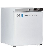 American BioTech Supply Premier Freestanding Countertop Left-Hinged Solid Door Refrigerator, 1.0 Cu. Ft., ABT-HC-UCFS-0104-LH
