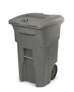 Toter 64 Gallon Document Trash Can with Wheels and Lid Lock, Graystone, CDA64-53877