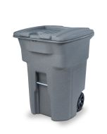 Toter 96 Gallon Document Trash Can with Wheels and Lid Lock, Graystone, CDA96-53878