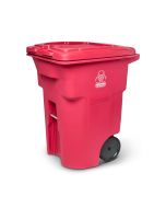 Toter 96 Gallon Red Hazardous Waste Trash Can with Wheels and Lid Lock, RMN96-00RED