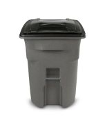 Toter 96 Gallon Trash Can with Quiet Wheels and Lid Graystone
