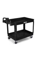 Toter Material Handling Utility Cart with Lipped Top and Ergonomic Handle Black UCL00 E0002
