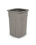 Toter Slimline 50 Gallon Square Trash Can, Graystone, SSC50-00GST