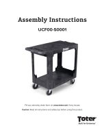 Toter Material Handling Utility Cart with Flat Top and Straight Handle UCF00 S0001
