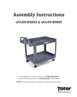 Toter Material Handling Utility Cart with Lipped Top and Ergonomic Handle UCL00 E0001