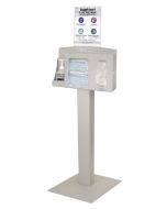 CME CMEB-CYC-01 Cover Your Cough Stand with Respiratory Hygiene Station, Hand Sanitizer Floor Stand, Sign Holder - Vertical