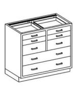 Blickman Built-In Base Cabinet with 8 Drawers FC35HS