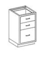 Blickman Built In Base Cabinet with 4 Drawers AS24HS