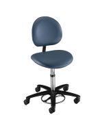 Brewer 21340B Foot Operated Air Lift Stool with Back Rest