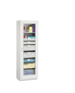 Innerspace Evolve Cabinet with Accessory Pack and Hinged Glass Door, AireCore and Brushed Aluminum