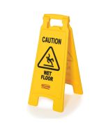 Rubbermaid FG611277YEL Double Sided  "Caution Wet Floor" Floor Sign