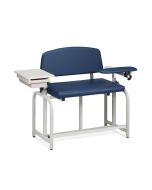 Clinton 66092B Lab X Series Blood Drawing Chair with Padded Flip Arm and Drawer