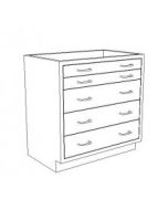 Blickman Base Cabinet with 5 Drawers