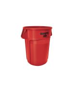 Rubbermaid Vented 44 Gallon Brute Barrel- Red, FG264360RED