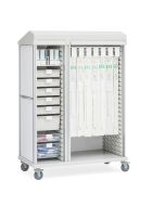 Innerspace SR3R7CG Roam 3 7-Cue Catheter and Supply Cart with Roll-Top Doors