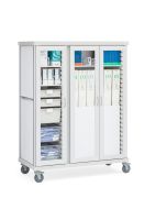 Innerspace SR3GBG Roam 3 Boxed Catheter and Supply Cart with Glass Doors
