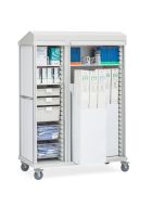 Innerspace SR3RBG Roam 3 Boxed Catheter and Supply Cart with Roll-Top Doors
