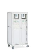 Innerspace SR2GBC Roam 2 Boxed Catheter Cart with Glass Doors and No Center Column