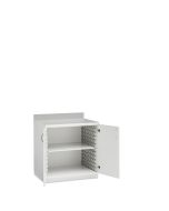 Innerspace Evolve Cabinet with FlexCell and Hinged Solid Door, AireCore and Brushed Aluminum, SEB2736BSNC