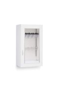Innerspace Evolve Wall-Mounted Scope Cabinet with Hinged Glass Door, Stores 5 Scopes, AireCore and Brushed Aluminum