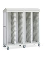 Innerspace SR4R Roam 4 Supply Cart with Triple Center Column and Roll-Top Doors