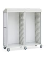 Innerspace SR4RNC Roam 4 Supply Cart with Single Center Column and Roll-Top Doors