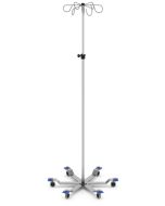 MAC Medical IVS-6000 Series Hand Operated IV Stand with 6 Legs, Knocked Down Version (assembly required)