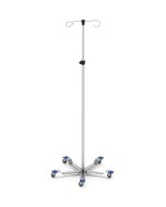 MAC Medical IVS-7002-MRI Hand Operated MR Conditional IV Stand with 5-Legs, Knocked Down Version