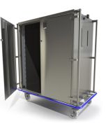 MAC Medical MMCV107-2PS-SSD 2 Door Vertical Handle Case Cart