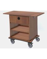 MedViron Guardian Delivery Cart with Pass-thru Drawer, All Exterior Surfaces Thermofilmed with KYDEX, Open Shelf
