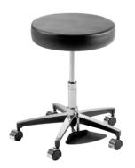 Midmark Ritter 276 Foot Operated Airlift Stool W/ Chrome Base