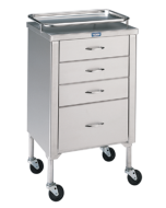 Pedigo P-1105-SS Anesthetist Cabinet With Four Ss Drawers