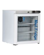American BioTech Supply Freestanding Countertop Left-Hinged Glass Door Pharmacy Refrigerator, 1.0 Cu. Ft., PH-ABT-HC-UCFS-0104G-LH