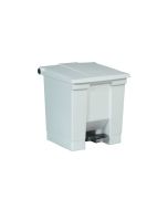 Rubbermaid Step-On Can 8 Gallon, White, FG614300WHT