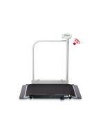 seca 676 Wheelchair Electronic Scale with Transport Casters and Handrail
