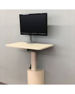 StableRise Wall Workstation with 16" x 26" Surface and Monitor Arm